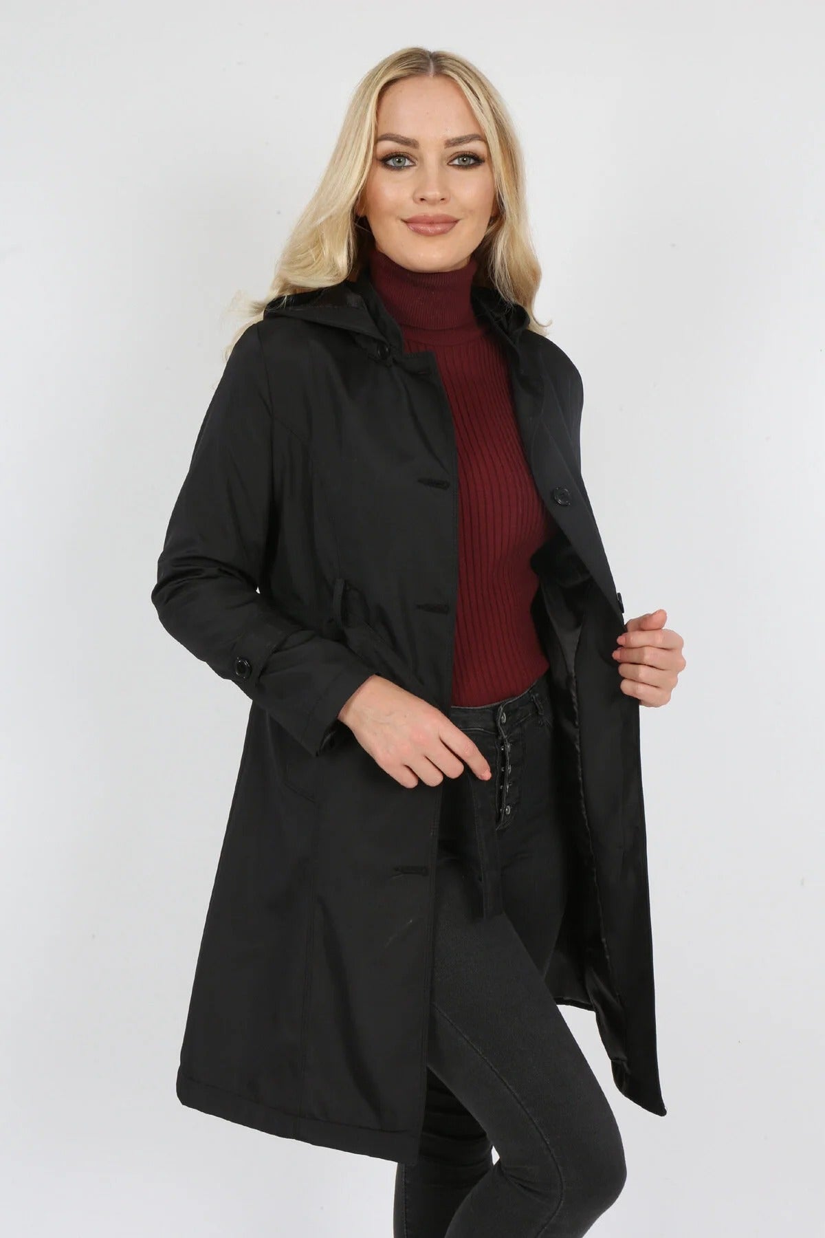 Női modest trencskó – fekete – fekete
