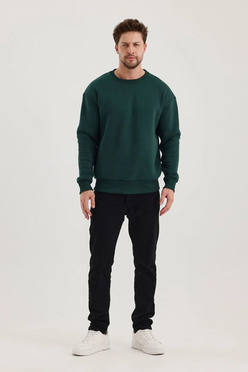Férfi sweatshirt – zöld – sötét zöld