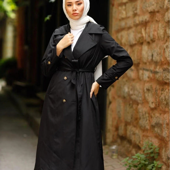 Női modest trencskó – fekete – fekete
