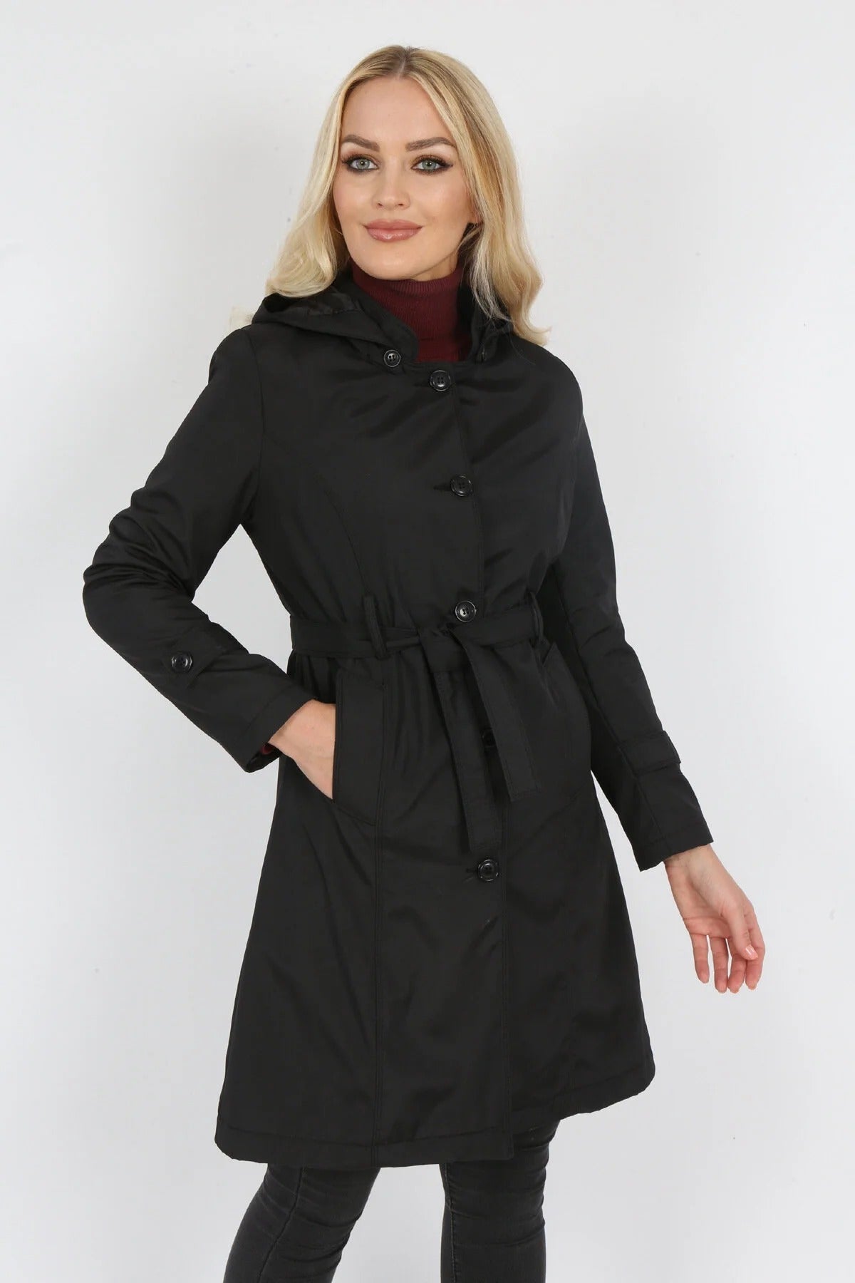 Női modest trencskó – fekete – fekete