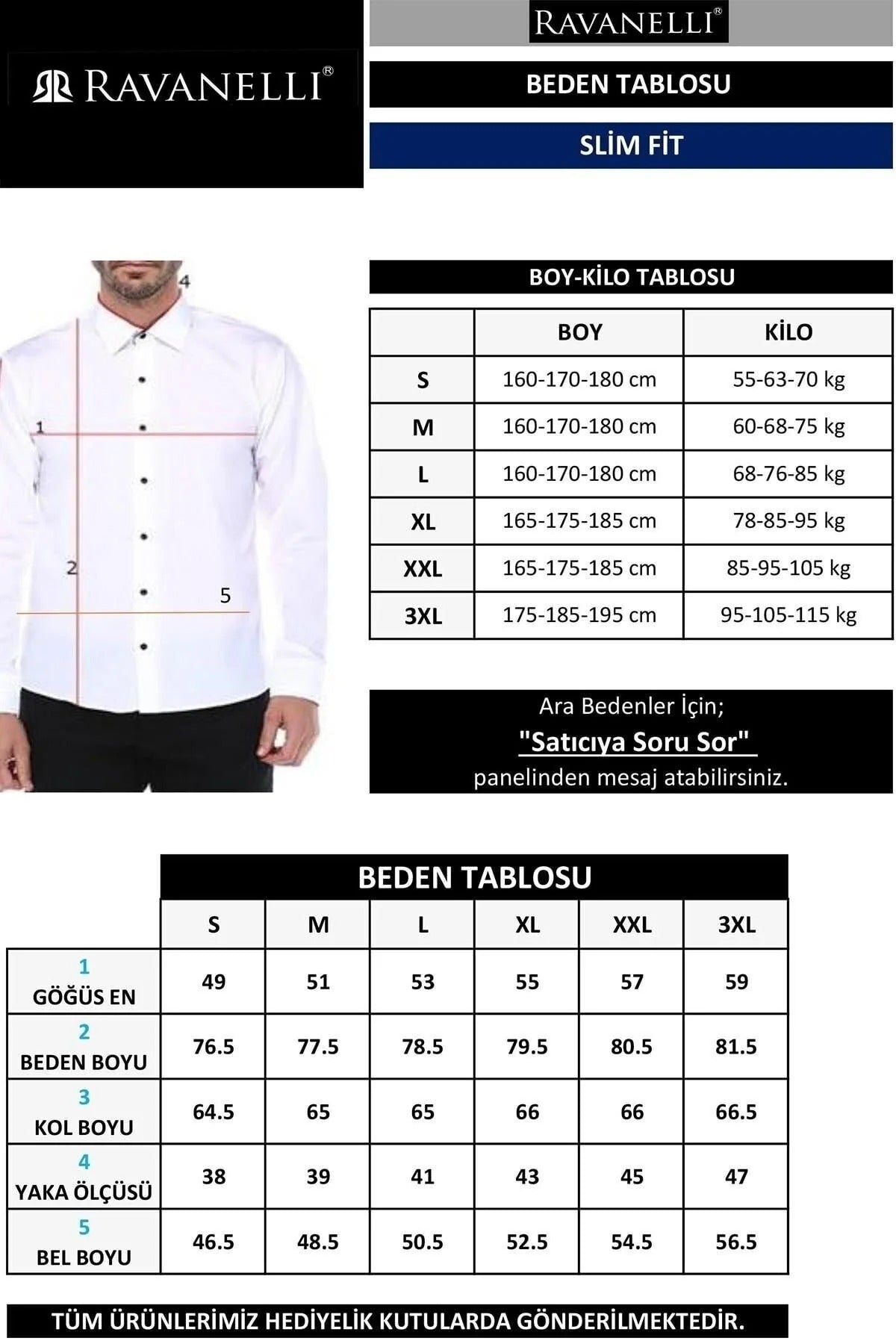 Férfi ing – kék – kék