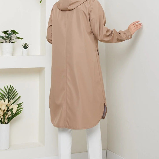 Női modest trencskó – nercbarna – nyérc