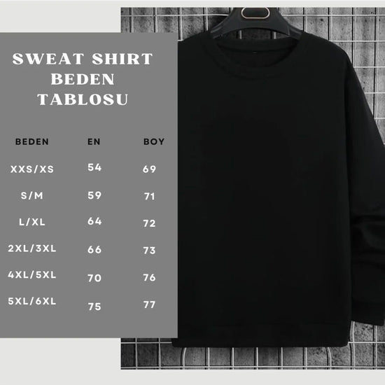 Férfi sweatshirt – fekete – fekete
