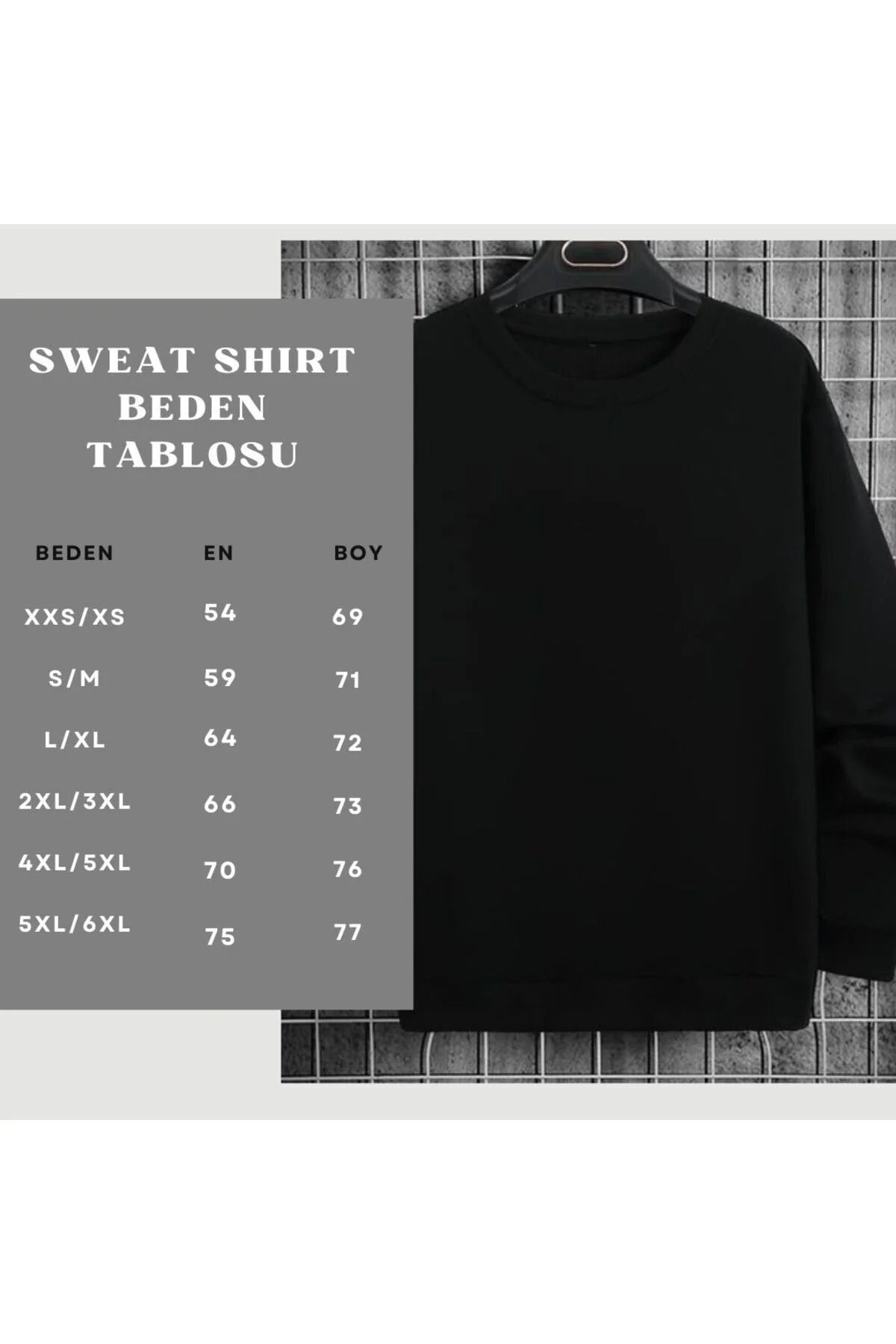 Férfi sweatshirt – fekete – fekete
