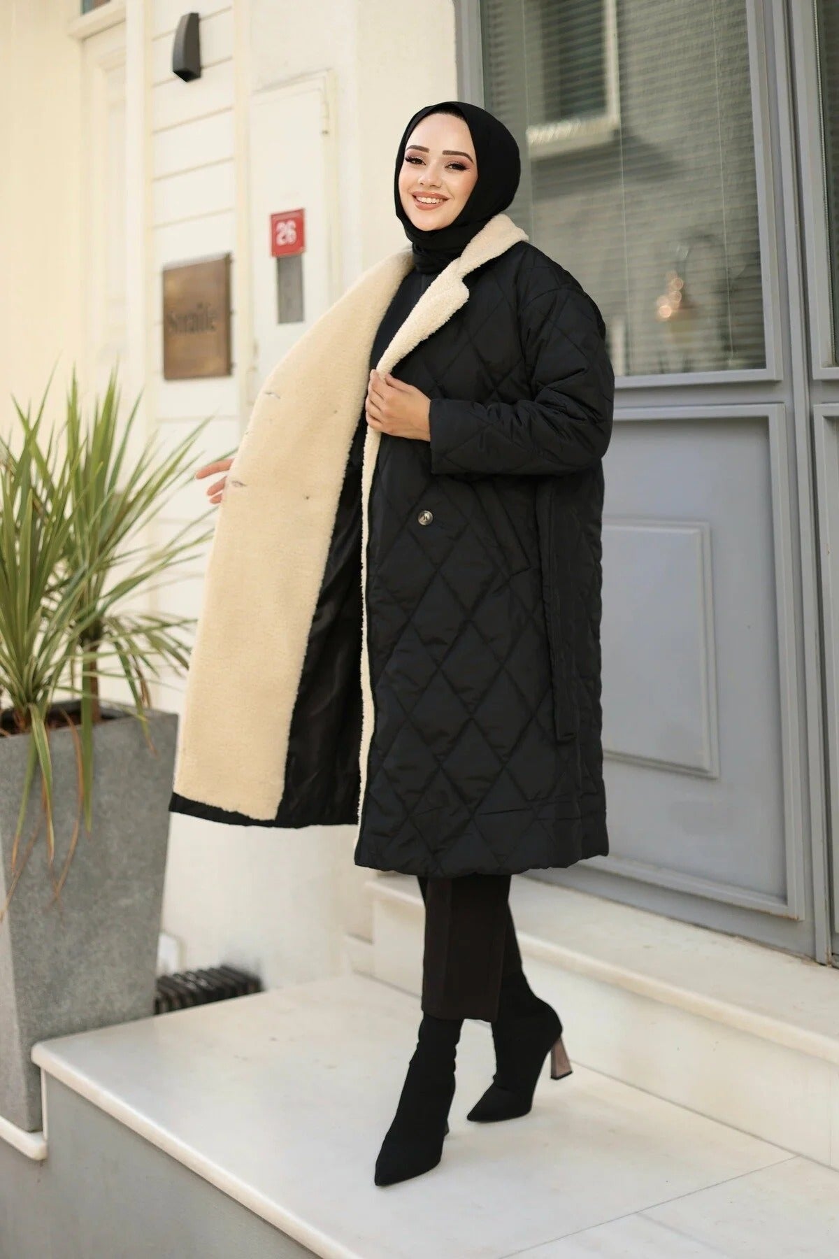 Női modest dzseki – fekete – fekete