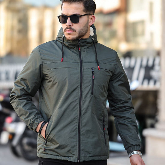 Férfi dzseki – khaki