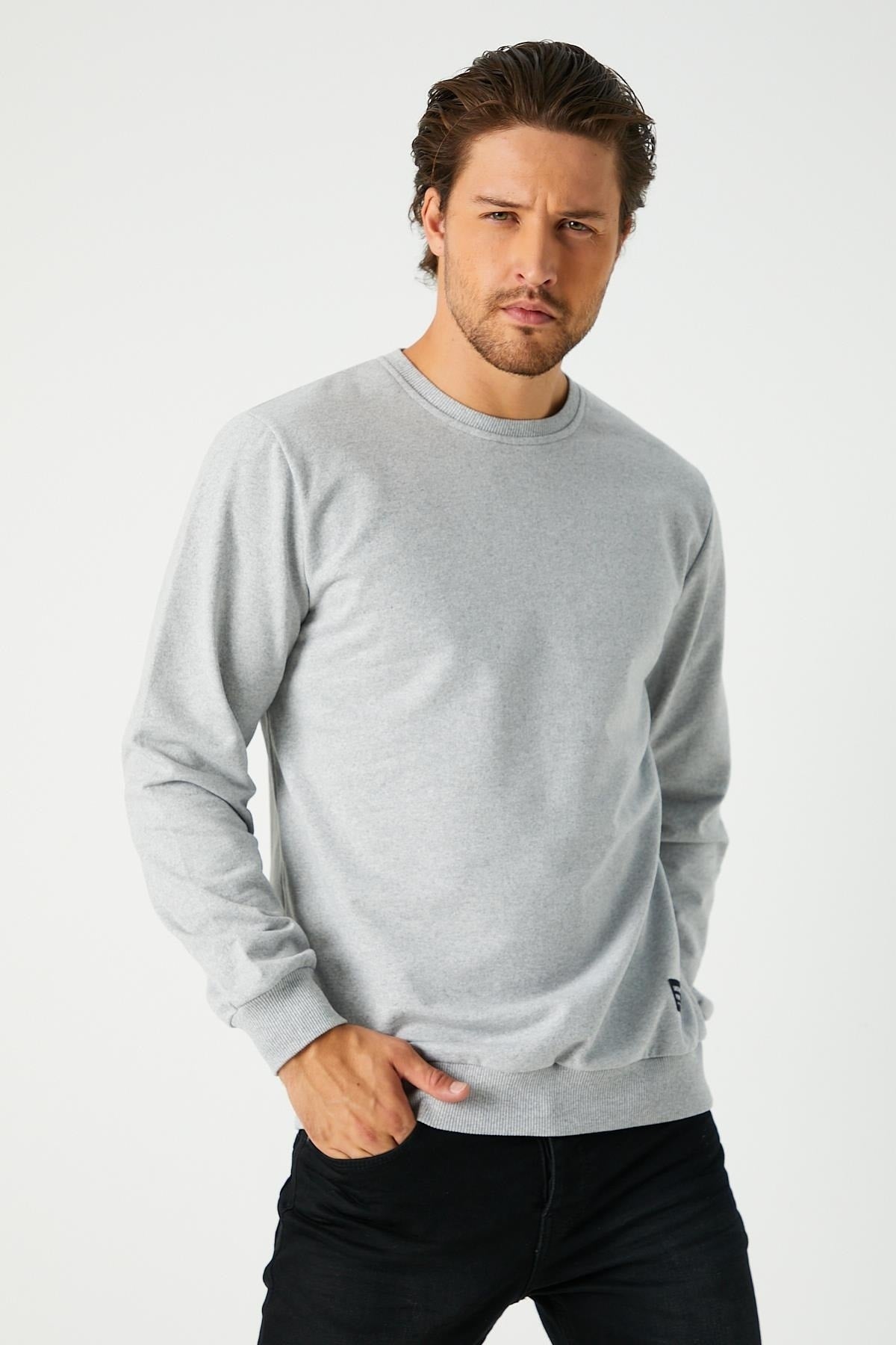 Férfi sweatshirt – bézs