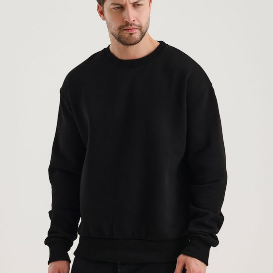 Férfi sweatshirt – fekete