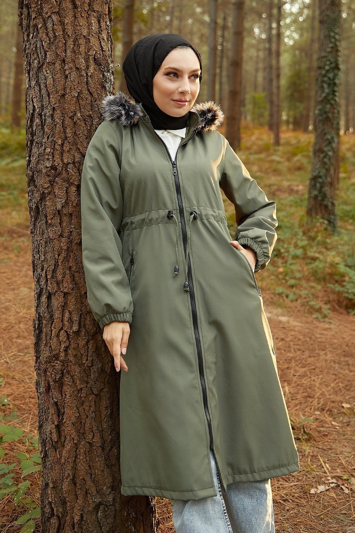Női modest dzseki – khaki