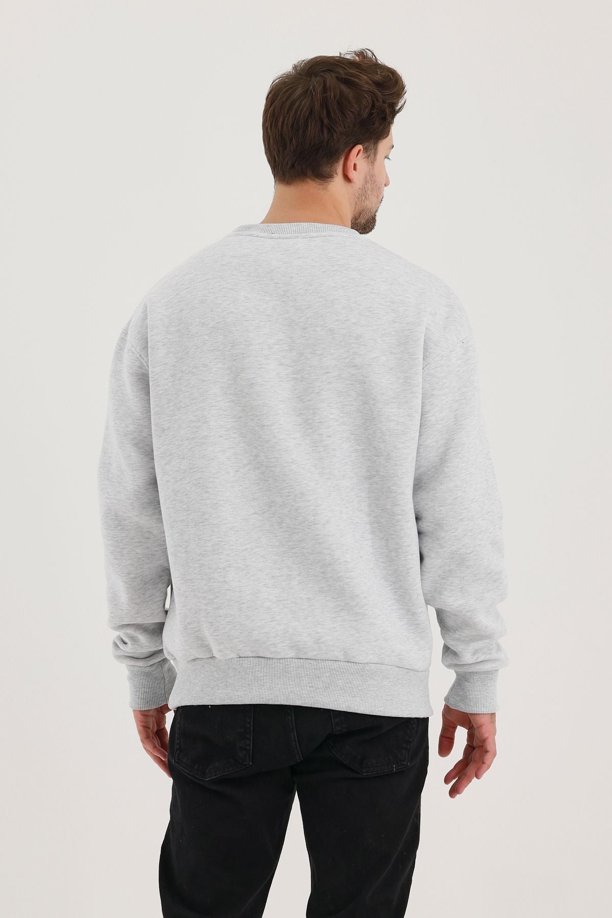 Férfi sweatshirt – szürke melange