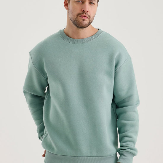 Férfi sweatshirt – halványzöld