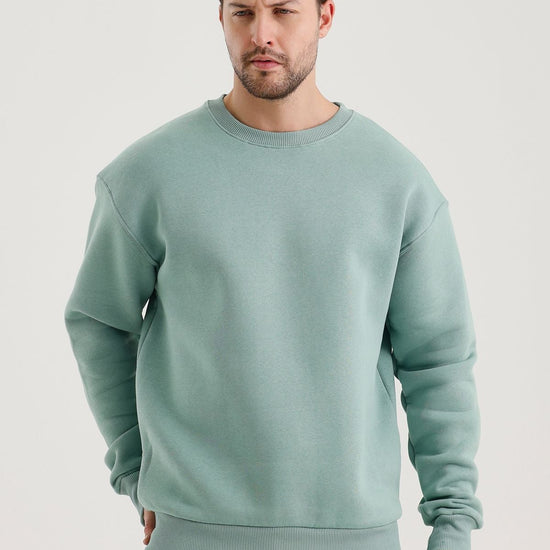 Férfi sweatshirt – halványzöld
