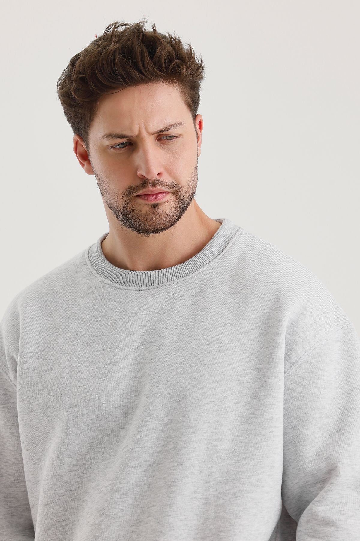 Férfi sweatshirt – szürke melange