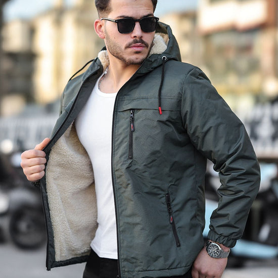 Férfi dzseki – khaki