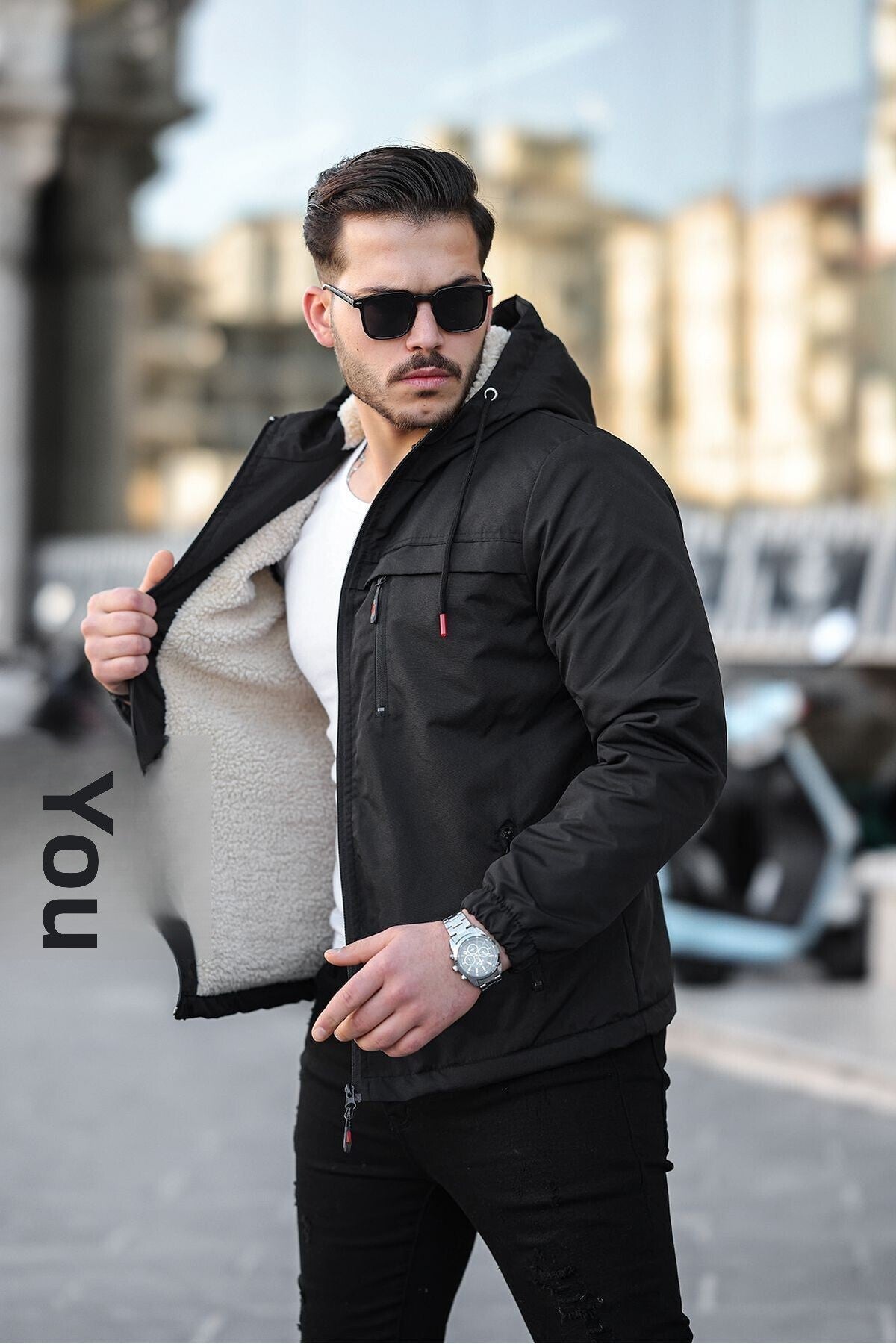 Férfi dzseki – khaki