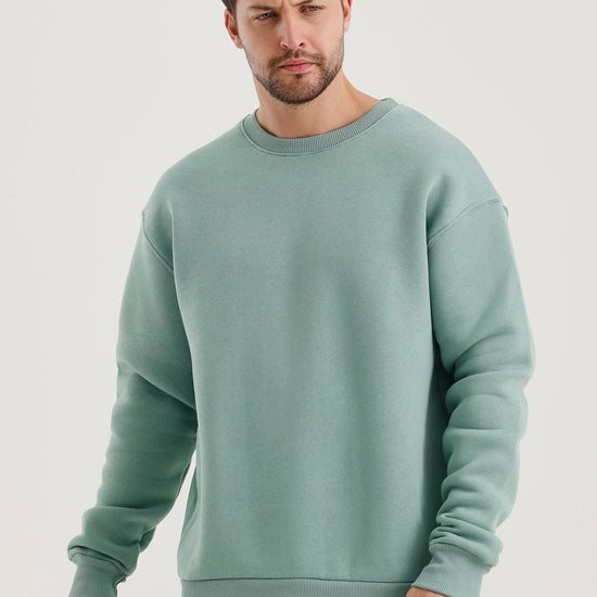 Férfi sweatshirt – halványzöld