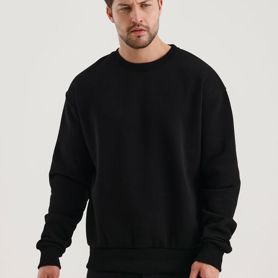 Férfi sweatshirt – fekete
