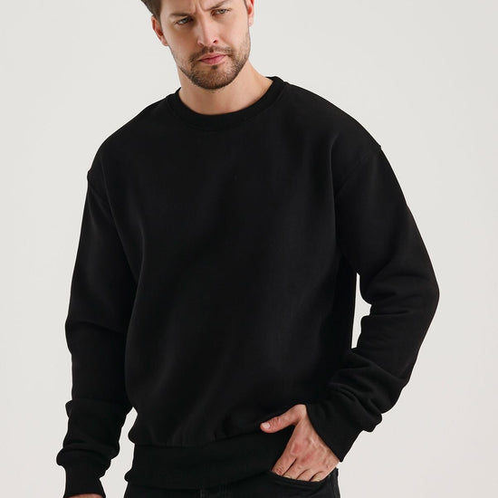 Férfi sweatshirt – fekete