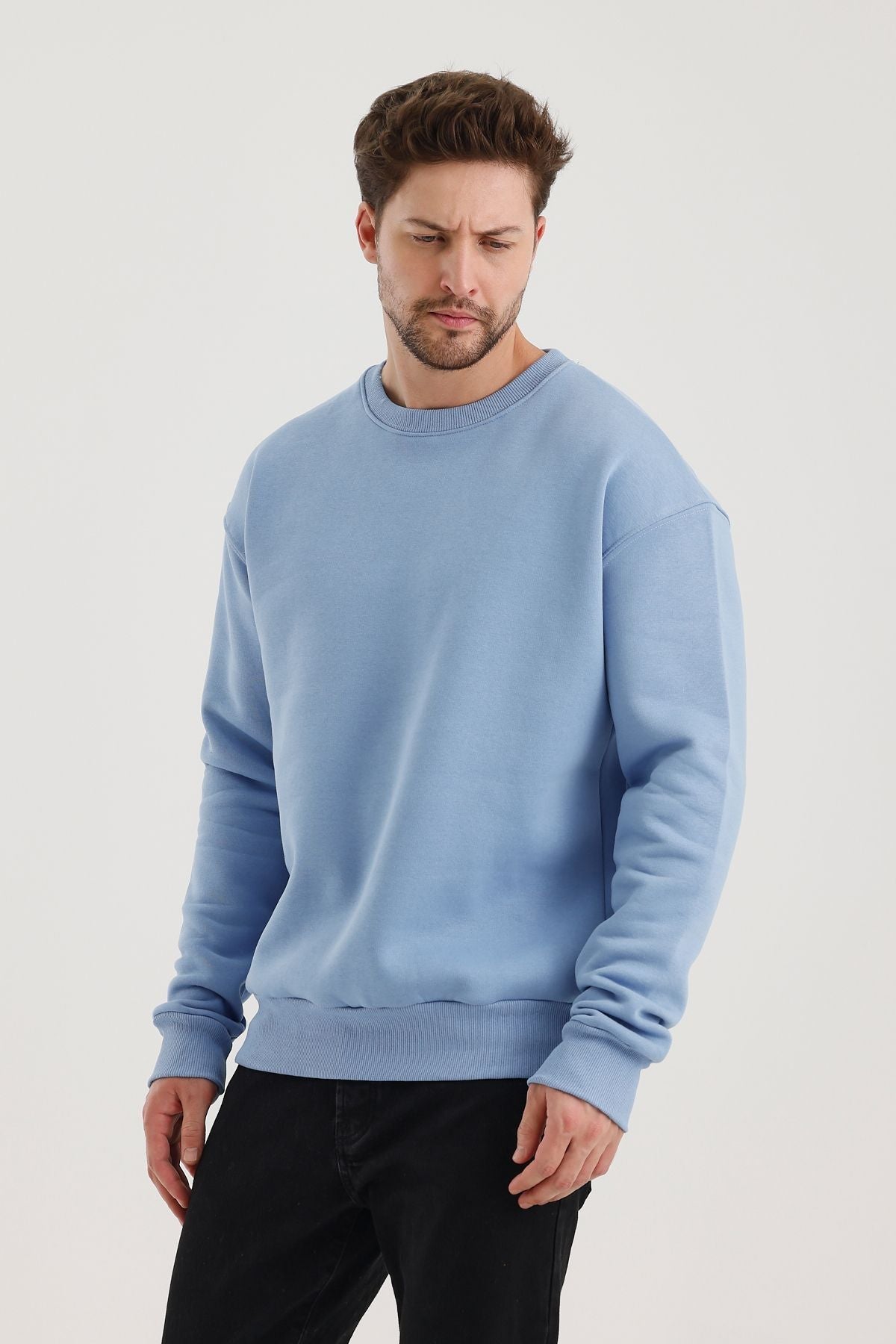 Férfi sweatshirt – szürke melange