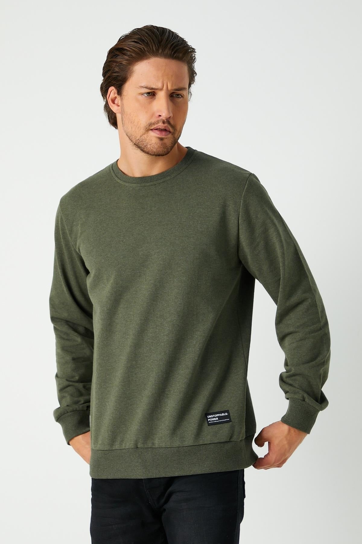 Férfi sweatshirt – bézs