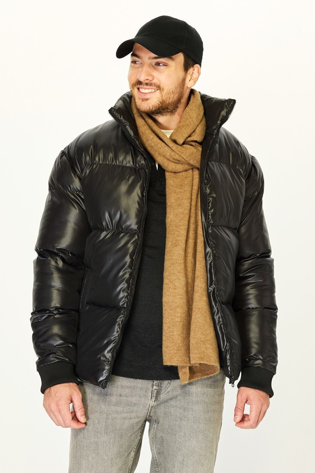 Férfi téli kabát – khaki