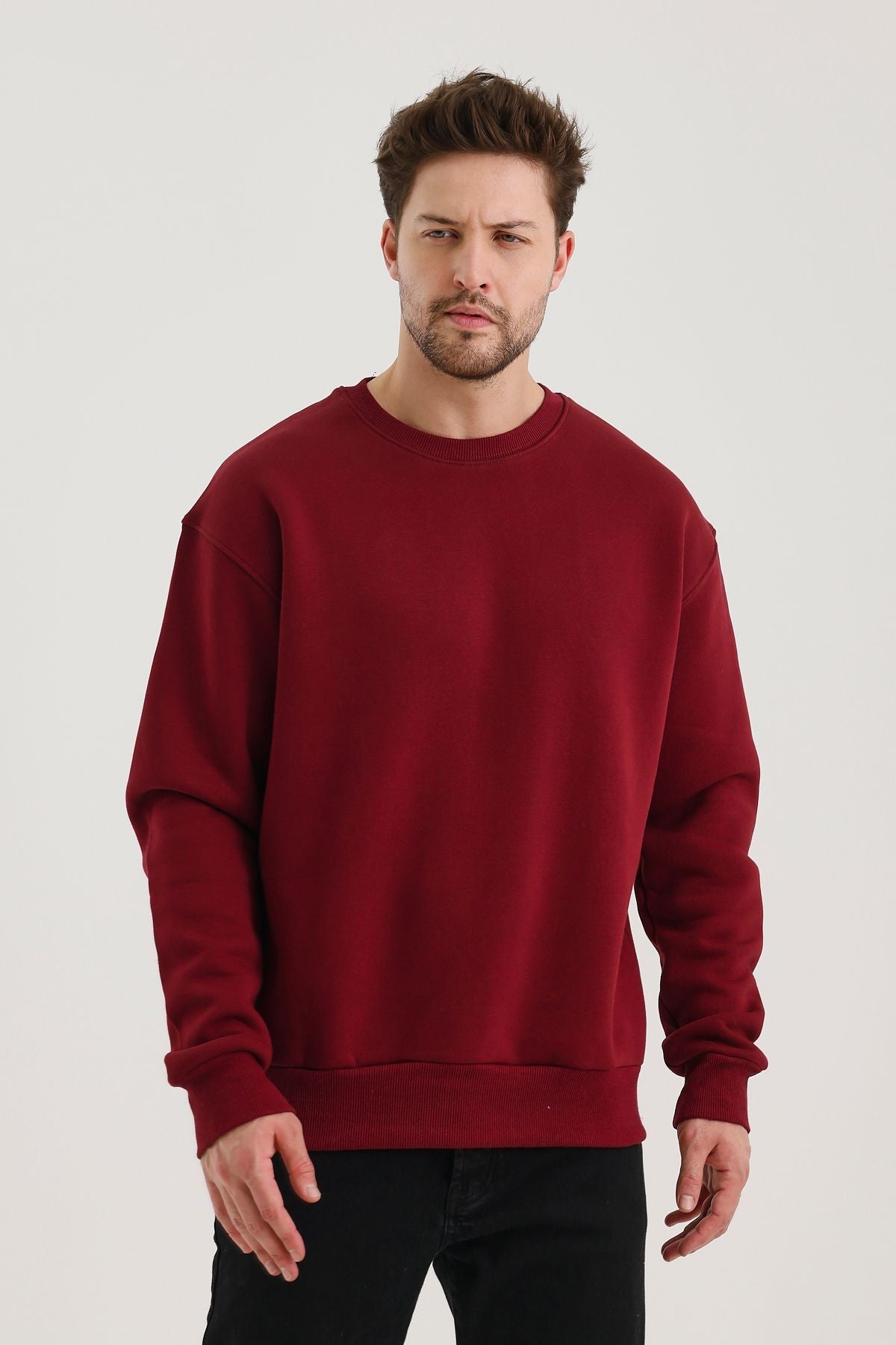 Férfi sweatshirt – szürke melange