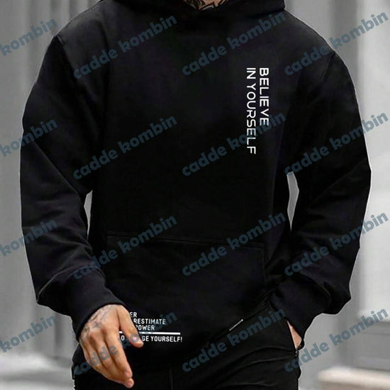 Férfi sweatshirt – fekete