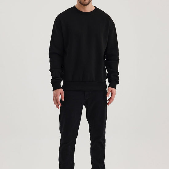 Férfi sweatshirt – fekete