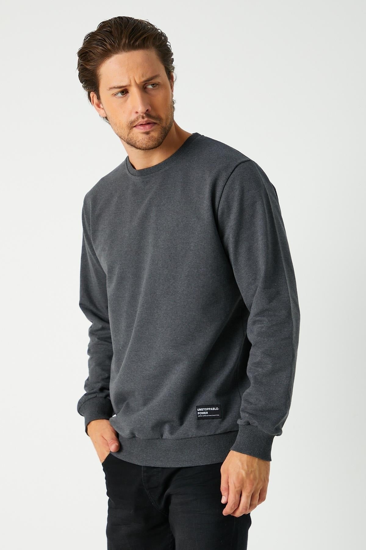 Férfi sweatshirt – khaki
