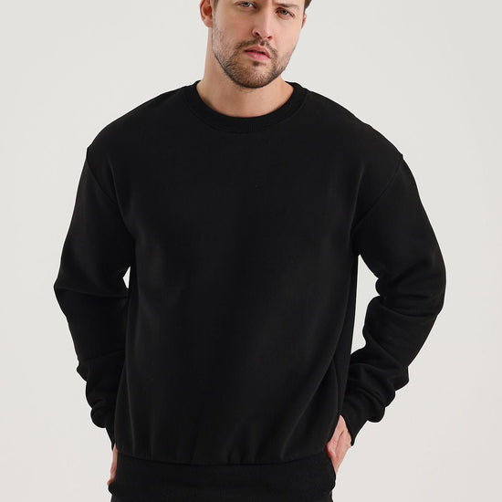 Férfi sweatshirt – fekete