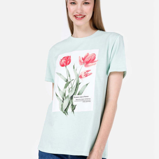 Női póló – menta zöld