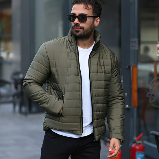 Férfi téli kabát – khaki