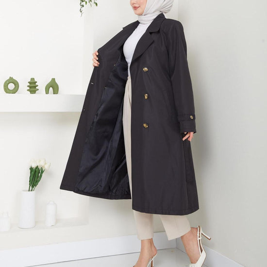 Női modest trencskó – fekete