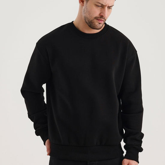 Férfi sweatshirt – fekete