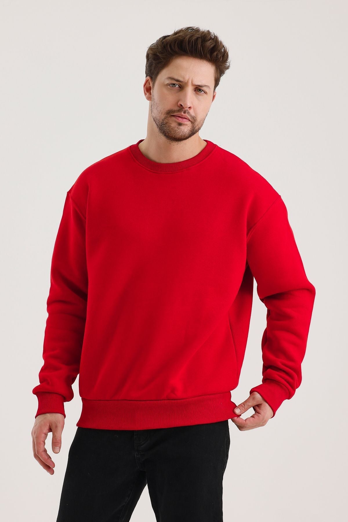 Férfi sweatshirt – szürke melange